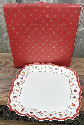 Villeroy & Boch 003686267633 And Toys Delight Shallow Serving Dish Platter 10 1/2 Inch Square With Box