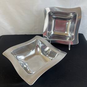 10-5559-6752 Villeroy & Boch And Modern Wave Metal 7 1/2 Inch Salad Ind. Serving Bowl Art Deco Style