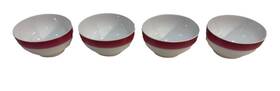 Feb26 Villeroy & Boch And 1748 Rice Bowls Tall Oval Pink Edge 6x5x4 Inches Set Of 4