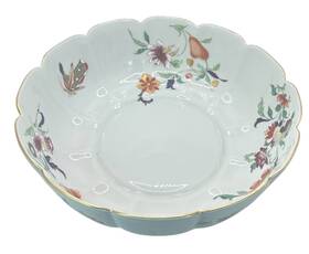 Pf402613 Vista Alegre Porcelain Hand Painted Samatra Large Museum Salad Bowl Portugal
