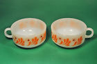 J-2711 Vivid Bowls 12oz. 4 Orange Soup Set Milk Glasbake " Wide 3 Graphics Glass 2