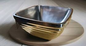 47637 Vollrath Lg. 18-8 Double Wall Stainless Steel Beehive Serving Bowl 12 Inch Sq