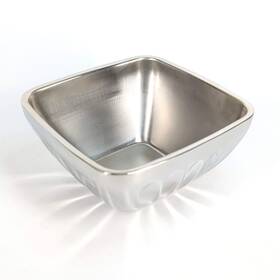 47680 Vollrath 47860 18-8 24 Oz. Double Wall Square Fluted Serving Bowl 5-1/2 Inch Wide