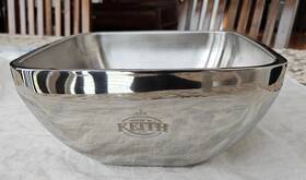 67674 Vollrath S/s Fluted Square 3.2 Quart Double Wall Serving Bowl