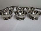 48015 Vollrath Set Korea 6 Cups Stainless Pedestal Vintage Dessert Steel