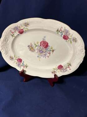 Wlb28 Walbrzych Vintage Made In Poland Serving Platter