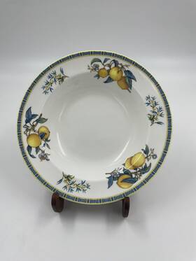 0-01618-1013 Wedgwood Citrons Rimmed Soup Cereal Bowl 8 Inch Euc