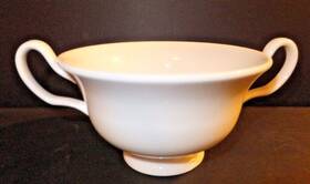 105405049 Wedgwood White China Footed Cream Soup Cup With Tag