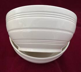 4061550 Wedgwood Set/2 Jasper Conran Cream Coupe 6 1/4 Inch Cereal Bowl Embossed Bands