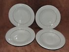 White Soup Salad Swirl Set 4 Pasta Golden Pattern Bowls Gold Banquet Gibson
