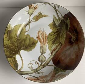 4002981 Williams-sonoma Botanical Pumpkin Thanksgiving Autumn Serving Bowl Xl 14 Inch #4518v