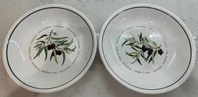 Wso20 Williams-sonoma Set Of 2 Pasta Bowls Picholine And Kalamata