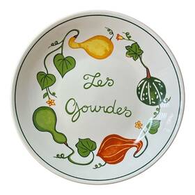 Wso36 Williams-sonoma William Ceramic Les Gourdes 13 Inch Pasta Serving Bowl Made In Portugal