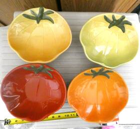 Wsowso166 Williams-sonoma Ceramic Heirloom Tomato Dipping Nuts Side Bowls Dish 5 Inch Set Of 6