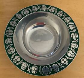 843015 Wilton Armetale Extremely Rare Pewter Monkey Banana Medium Serving Bowl #843015