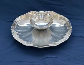 Wa7851399 Wilton Armetale 2-pc Serveware - Small Shell Sauce And Hors Dftoeuvre Tray