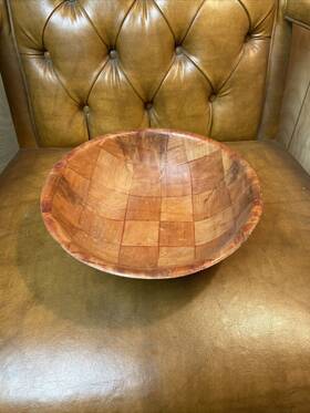 Wdtsb014 Winco H Woven Wood Salad Bowl 14-inch Brown