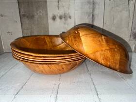 Wooden 198168308707 Woven Salad Bowl Wood Snack Bowls 8 Inch Set Of 6 Free Shipping