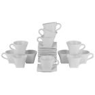 Wtr-flrsqcup12 Strawberry Street Stawberry Whittier Square Oz Flared Cups And Saucers