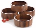 Wtt215n-4 Woodard Charles Individual Serving Wood Salad Bowl Set 016143021512