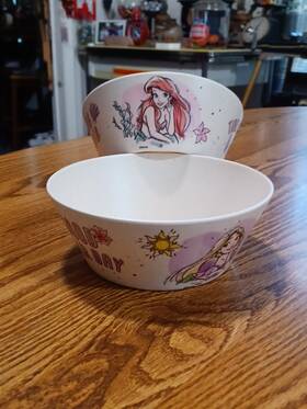 Zak Pnsg-1361 Designs Two 2 Disney Princess 22 Oz Melamine 6 Inch Dia. Bowls