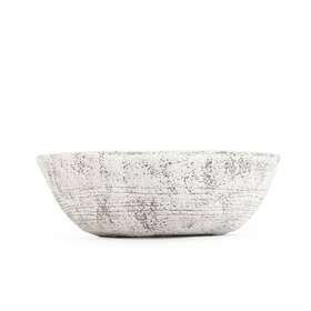 8537l-a722 Zentique Decorative Bowls 17.5 Inch X Stone Large Round Off-white/brown