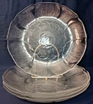 Cardinal Int'l Arcoroc Clear Fleur Dinner Plates 9" - 4 Per Set. Fixed Price $24.00.
