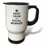 3DROSE Keep Calm Im Social Worker - Job Pride Funny Profession Gift 14O. Fixed Price $22.99.