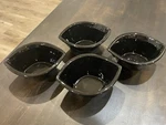 Set Of 4 Large Urban Graffiti Frost Hand Painted Collection 8" Bowls 56 Euc. Fixed Price $24.00.