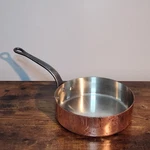 Mauviel Copper Pan 9.5" Stainless Lined W/ Cast Iron Handle Made France. Fixed Price $244.85.