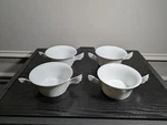 4 Rosenthal "mythos" Winged Studio Line White Soup Or Desert Bowl. Fixed Price $64.50.