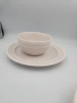 Kate Spade Lenox All In Good Taste Sculpted Stripe Blush Cereal Bowl & Plate Set. Fixed Price $90.00.