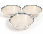 Set Of 3 Corelle Deco Bands Cereal Soup Bowls 6-1/4" Blue Green Orange Lines. Fixed Price $9.88.