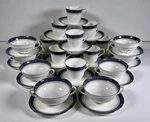 Royal Doulton Sherbrooke H5009 England 10 Cups Saucers + 8 Soup Set. Fixed Price $319.99.