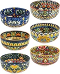 Henten Home Ceramic Soup Set, 28 Oz Cereal Of 6, Colorful Bohemia. Fixed Price $83.50.