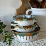 Pottery Nesting Set Rustic Stoneware Bowls Farmhouse Cottage Kitchen Decor. Fixed Price $125.00.