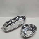 Pottery Barn Pasha Metal Polished Serving Bowls Set Of 2. Fixed Price $40.00.