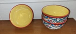 Euro Ceramica Zanzibar Collection Cereal Bowl Set Of 3 Spanish Floral Design Euc. Fixed Price $12.99.