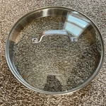 Calphalon 10 Od 9.5 Glass Stainless Steel Strainer Pot Replacement Lid Nice. Fixed Price $15.00.