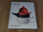 Ekobo Bamboo Mixing Bowl Colander Set Black Color. Fixed Price $31.99.