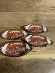 Set Of 4 Clay Art Football Themed Touchdown Ceramic Dip/candy Bowls. Fixed Price $14.00.