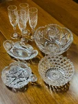 Crystal - Neman Glass Bowls & Serving American Brilliant Diamond. Fixed Price $122.50.