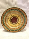 (1)PIER Etrusco Red/yellow/orange/green -dots/designs/bands-rimmed Soup Bowl. Fixed Price $9.99.