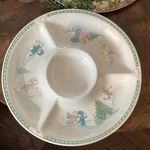 Precious Moments 1997 Festive Snowman Divided Serving Platter. Fixed Price $28.00.