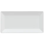 Front Of The House Kyoto Rectangular Bright White Porcelain Plate - 9"L X 5"W. Fixed Price $150.00.