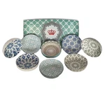 8 Signature Housewares Stoneware Bowls Multi Pattern+arlington Royal Crown Tray. Fixed Price $49.99.