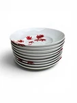 New Mikasa Pure Red Soup/pasta 8.75" Bowl Set Of 9 Portugal Porcelain Sl 134. Fixed Price $159.95.
