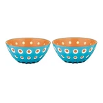 Guzzini Bowl Le Murrine SET-2 Blue/white/orange. Fixed Price $32.00.