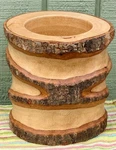 Mango Wood Large Statement Piece Utensil Vase Bark Accent Enrico Thailand. Fixed Price $28.95.