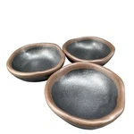 Delfin Melamine Grey Stone Abstract Dish Small Bowl Salt Cellar Salsa Set 3. Fixed Price $24.00.